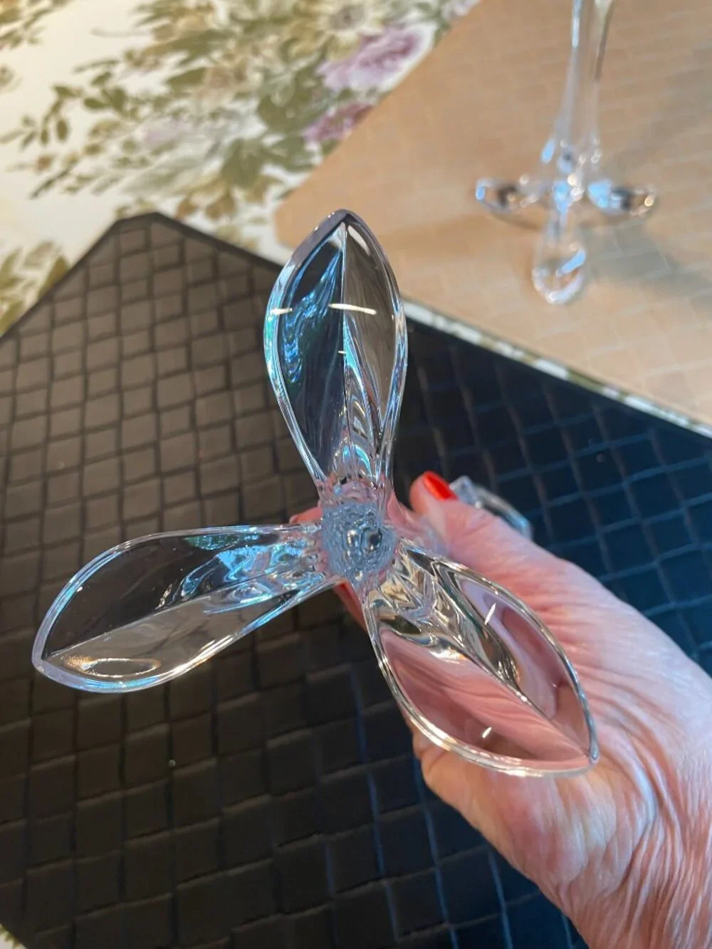 Pair Of Cristal d'Arques Candle Holders Genuine Lead Crystal Taper Candles 8 1/2